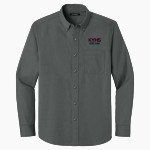 Katz Yeshiva Storm Port Authority Long Sleeve Nailhead Easy Care Shirt Front Thumbnail