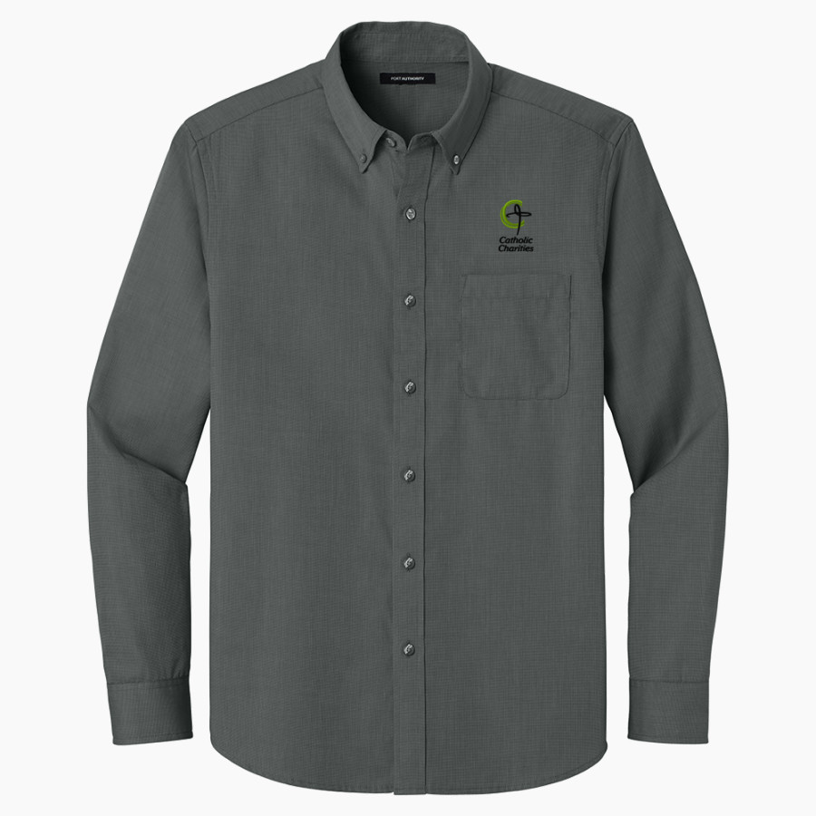 Catholic Charities of Eastern WA Catholic Charities <span class="pdp-name-mascot">Catholic Charities of Eastern WA</span> Port Authority Long Sleeve Nailhead Easy Care Shirt