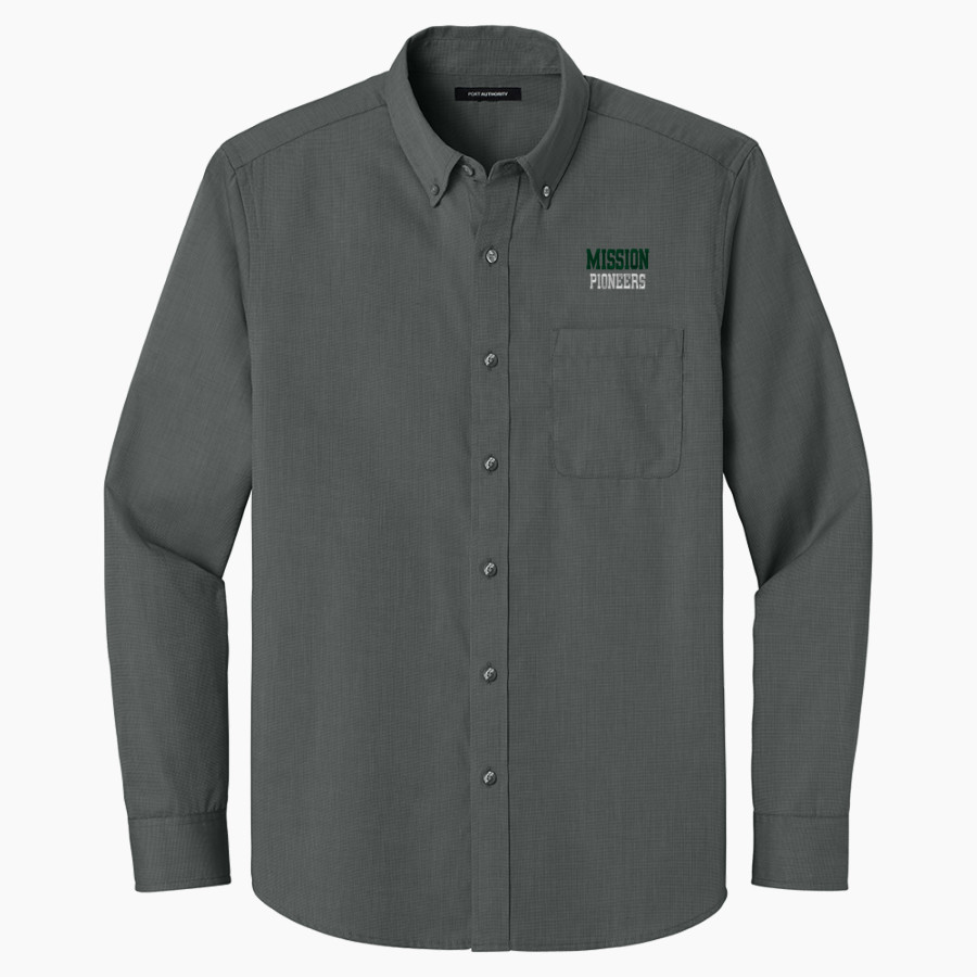 Mission Pioneers <span class="pdp-name-mascot">SAN GABRIEL MISSION PIONEER</span> Port Authority Long Sleeve Nailhead Easy Care Shirt