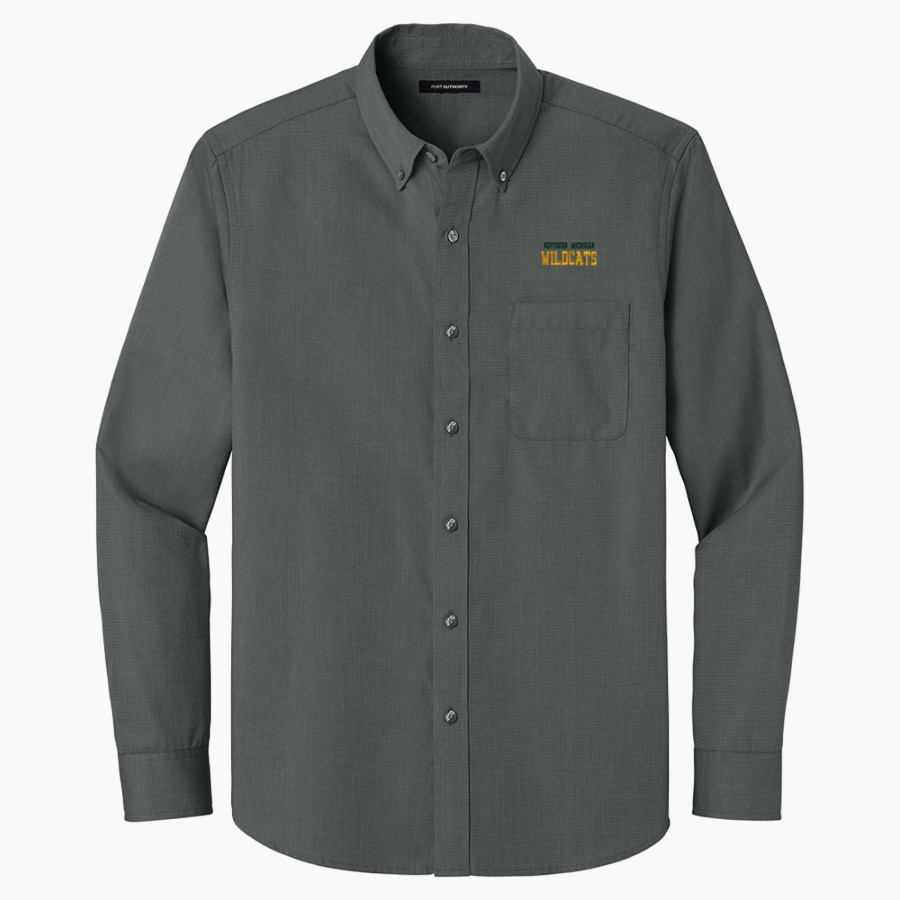Northern Michigan Wildcats <span class="pdp-name-mascot">Northern Michigan Wildcats</span> Port Authority Long Sleeve Nailhead Easy Care Shirt