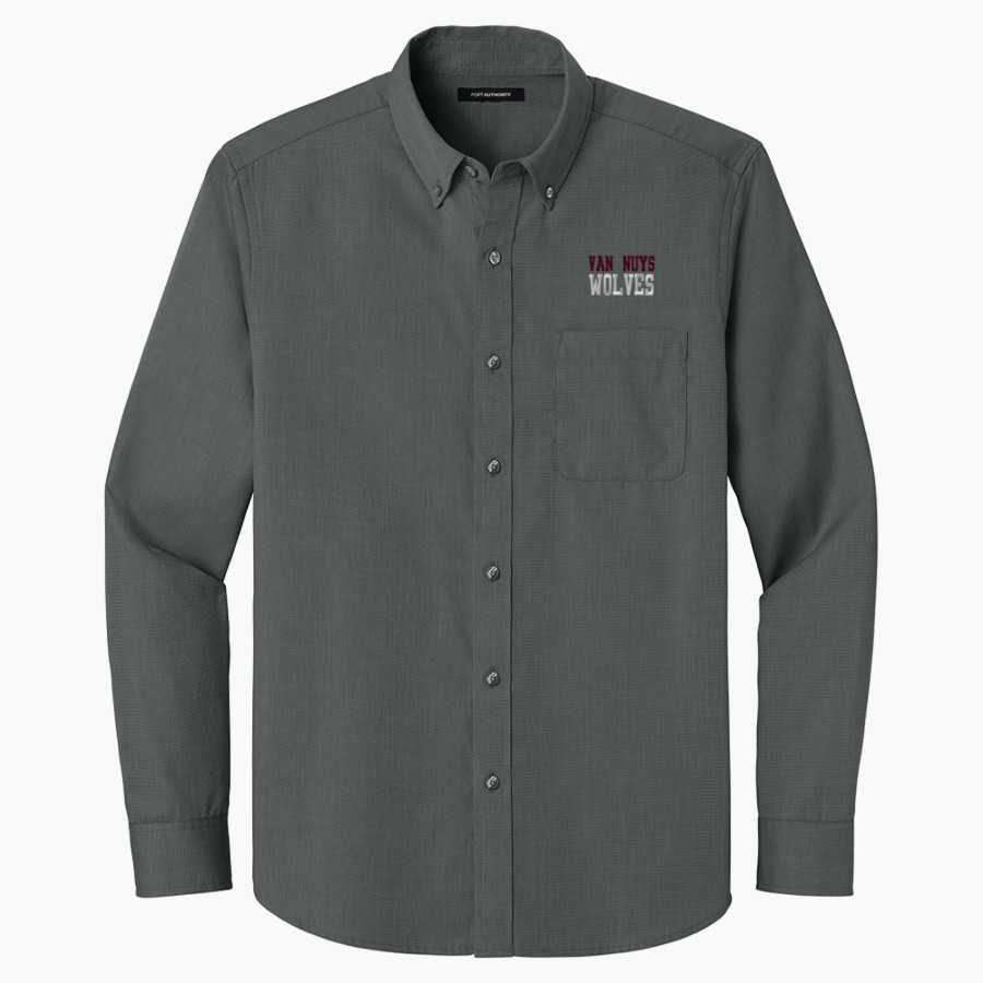 VAN NUYS HIGH SCHOOL WOLVES <span class="pdp-name-mascot">VAN NUYS WOLVES</span> Port Authority Long Sleeve Nailhead Easy Care Shirt