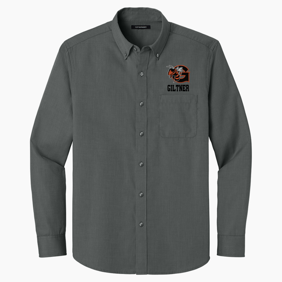 Giltner Hornets <span class="pdp-name-mascot">Giltner Hornets</span> Port Authority Long Sleeve Nailhead Easy Care Shirt