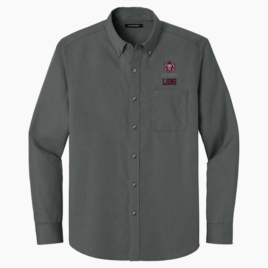 FAITH CHRISTIAN ACADEMY LIONS <span class="pdp-name-mascot">FAITH LIONS</span> Port Authority Long Sleeve Nailhead Easy Care Shirt