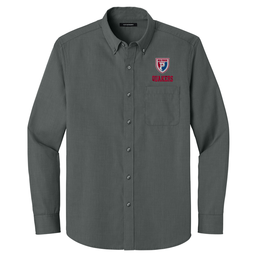 Plainfield Quakers <span class="pdp-name-mascot">Plainfield Quakers</span> Port Authority Long Sleeve Nailhead Easy Care Shirt