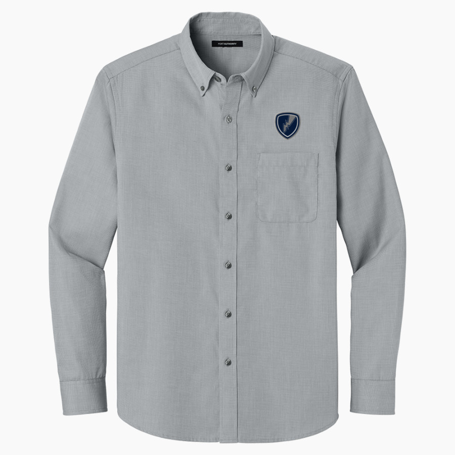 Manhattan Christian Thunder <span class="pdp-name-mascot">Manhattan Christian Thunder</span> Port Authority Long Sleeve Nailhead Easy Care Shirt