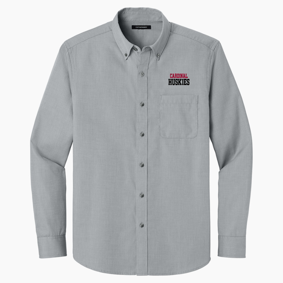 CARDINAL HIGH SCHOOL HUSKIES <span class="pdp-name-mascot">CARDINAL HUSKIES</span> Port Authority Long Sleeve Nailhead Easy Care Shirt
