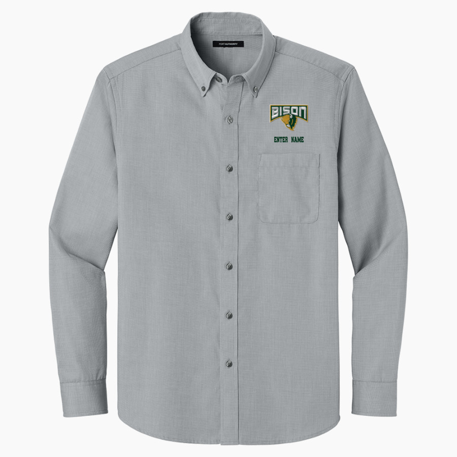 BENTON CENTRAL HIGH SCHOOL BISON <span class="pdp-name-mascot">BENTON BISON</span> Port Authority Long Sleeve Nailhead Easy Care Shirt