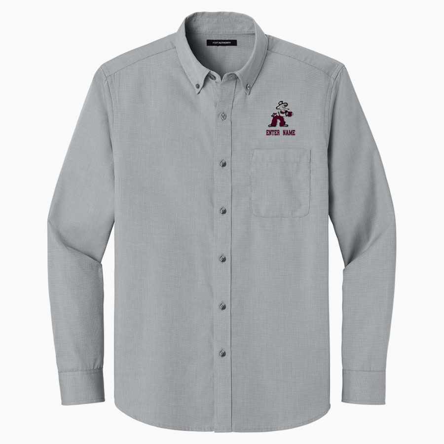 COBDEN HIGH SCHOOL APPLEKNOCKERS <span class="pdp-name-mascot">COBDEN APPLEKNOCKERS</span> Port Authority Long Sleeve Nailhead Easy Care Shirt