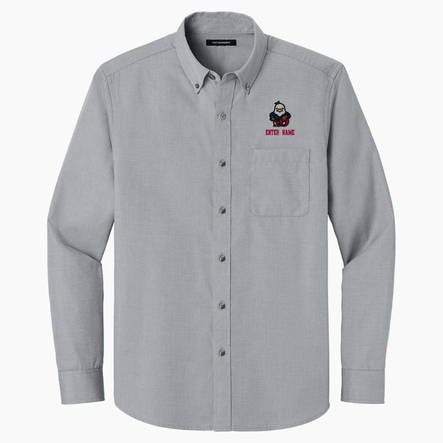 Oswalt Eagles <span class="pdp-name-mascot">Oswalt Academy Eagles</span> Port Authority Long Sleeve Nailhead Easy Care Shirt