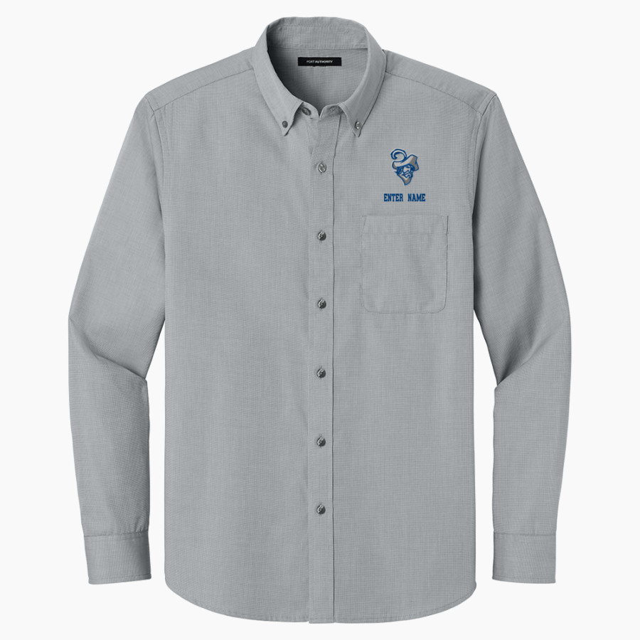 Bridges Prep Buccaneers <span class="pdp-name-mascot">Bridges Preparatory School Buccaneers</span> Port Authority Long Sleeve Nailhead Easy Care Shirt