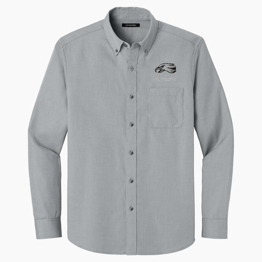 THE YOUNGSTOWN CHRISTIAN SCHOOL EAGLES <span class="pdp-name-mascot">THE YOUNGSTOWN EAGLES</span> Port Authority Long Sleeve Nailhead Easy Care Shirt