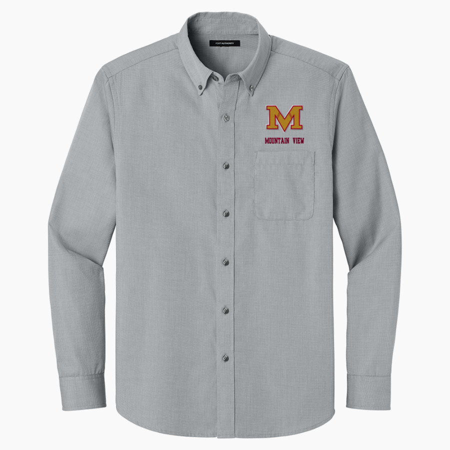 MOUNTAIN VIEW HIGH SCHOOL BRUINS Port Authority Long Sleeve Nailhead Easy Care Shirt
