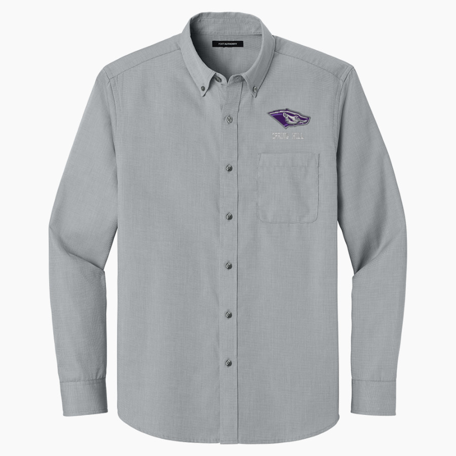 Spring Hill Badgers <span class="pdp-name-mascot">Spring Hill Badgers</span> Port Authority Long Sleeve Nailhead Easy Care Shirt