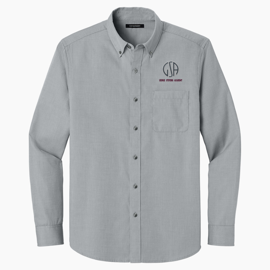 GEORGE STEVENS ACADEMY EAGLES <span class="pdp-name-mascot">GEORGE STEVENS ACADEMY EAGLES</span> Port Authority Long Sleeve Nailhead Easy Care Shirt