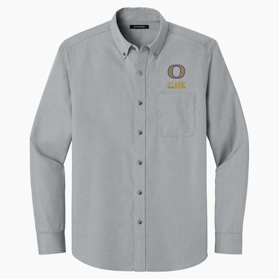 OZARK HIGH SCHOOL HILLBILLIES <span class="pdp-name-mascot">OZARK HILLBILLIES</span> Port Authority Long Sleeve Nailhead Easy Care Shirt