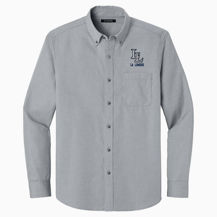 La Lumiere School Lakers Online Store <span class="pdp-name-mascot">La Lumiere Lakers</span> Port Authority Long Sleeve Nailhead Easy Care Shirt