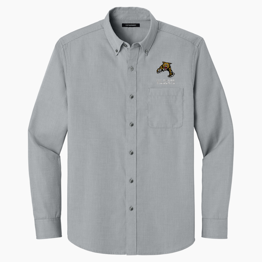SHELBY VALLEY HIGH SCHOOL WILDCATS <span class="pdp-name-mascot">SHELBY VALLEY WILDCATS</span> Port Authority Long Sleeve Nailhead Easy Care Shirt