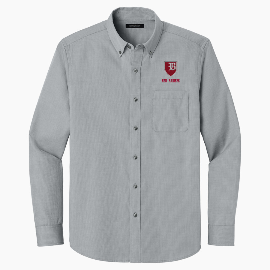 Baylor School Red Raiders <span class="pdp-name-mascot">Baylor School Red Raiders</span> Port Authority Long Sleeve Nailhead Easy Care Shirt