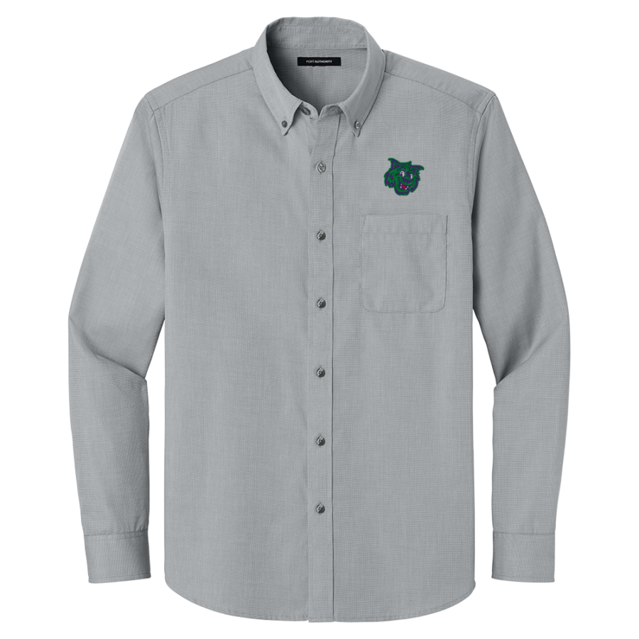 UCS Bobcats <span class="pdp-name-mascot">Underhill Central School Bobcats</span> Port Authority Long Sleeve Nailhead Easy Care Shirt