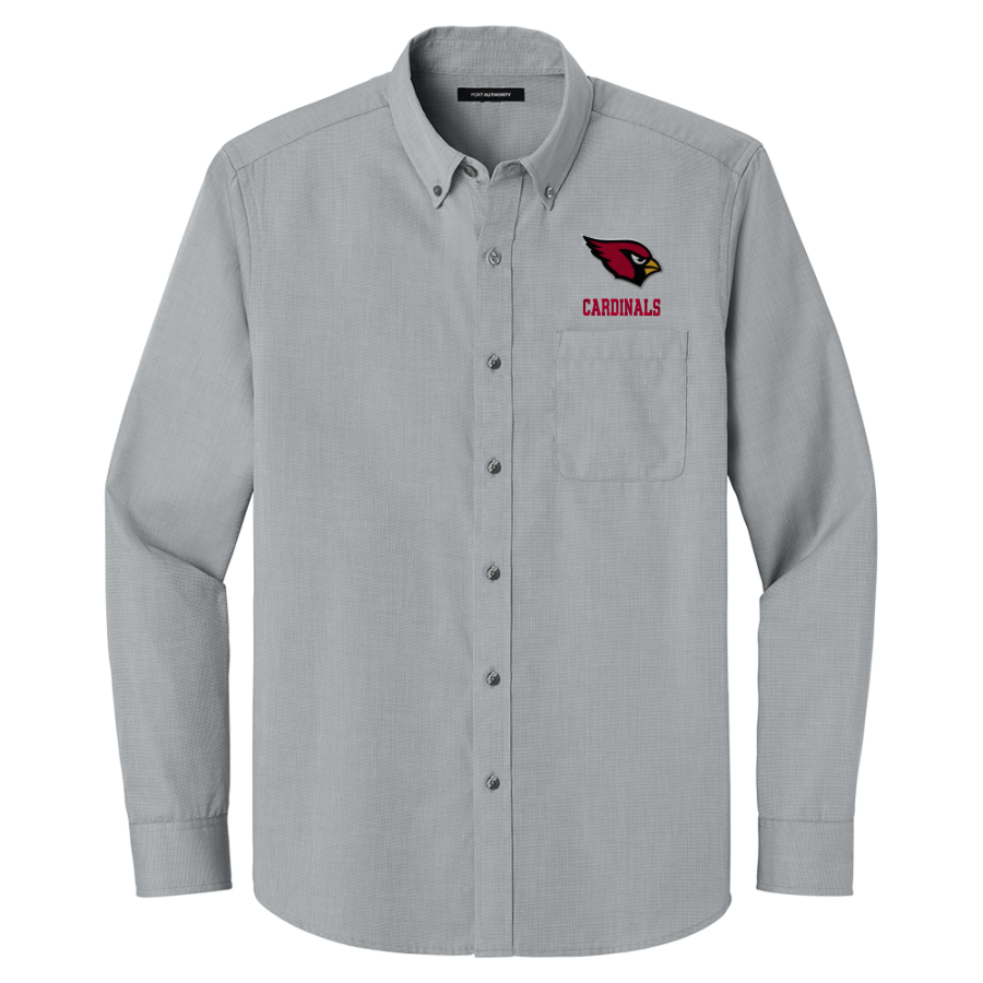 PLAINFIELD HIGH SCHOOL CARDINALS <span class="pdp-name-mascot">PLAINFIELD CARDINALS</span> Port Authority Long Sleeve Nailhead Easy Care Shirt