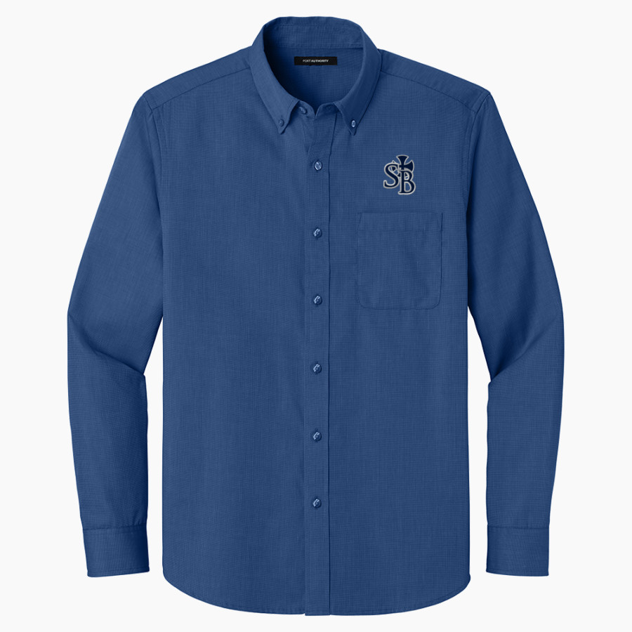ST BERNARD PREP SAINTS <span class="pdp-name-mascot">ST BERNARD PREP SAINTS</span> Port Authority Long Sleeve Nailhead Easy Care Shirt