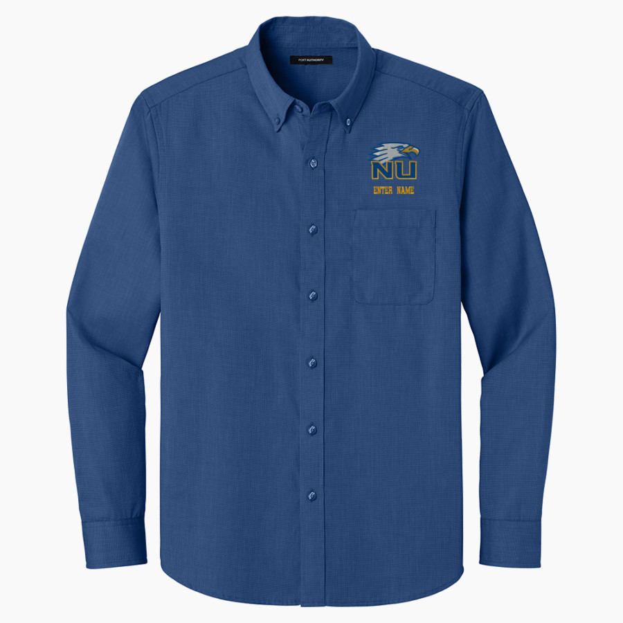 Northwest University Eagles Online Store <span class="pdp-name-mascot">Northwest Eagles</span> Port Authority Long Sleeve Nailhead Easy Care Shirt