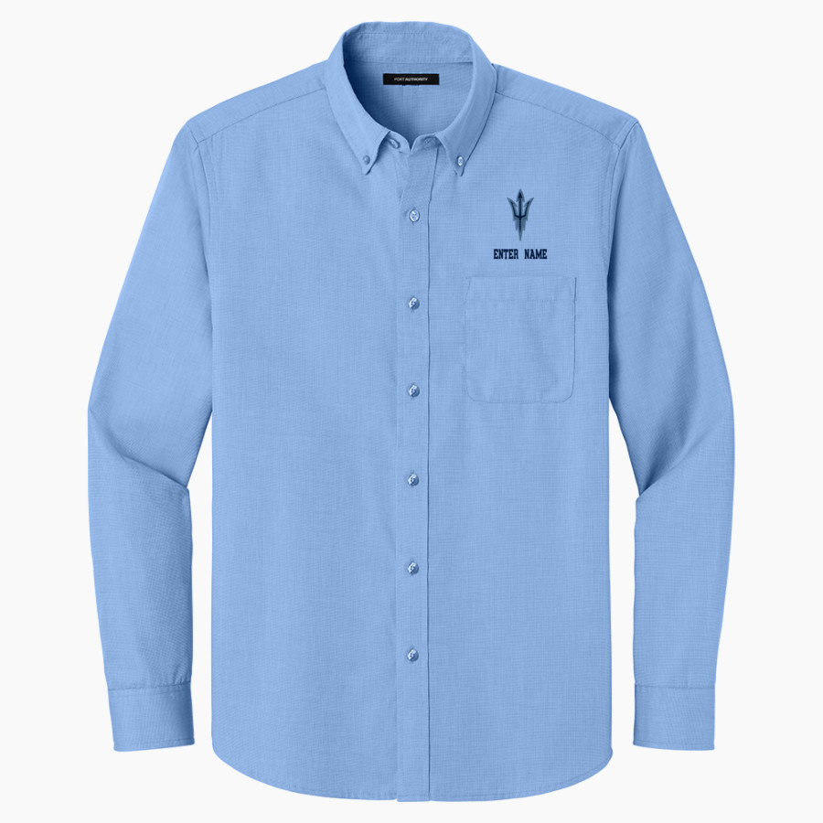 RICHMOND HIGH SCHOOL BLUE DEVILS <span class="pdp-name-mascot">RICHMOND BLUE DEVILS</span> Port Authority Long Sleeve Nailhead Easy Care Shirt