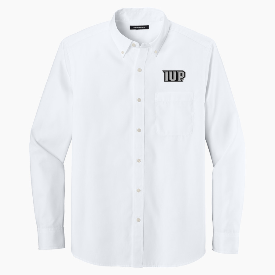 Indiana University of Pennsylvania <span class="pdp-name-mascot">Indiana University Of PA Hawks</span> Port Authority Long Sleeve Nailhead Easy Care Shirt