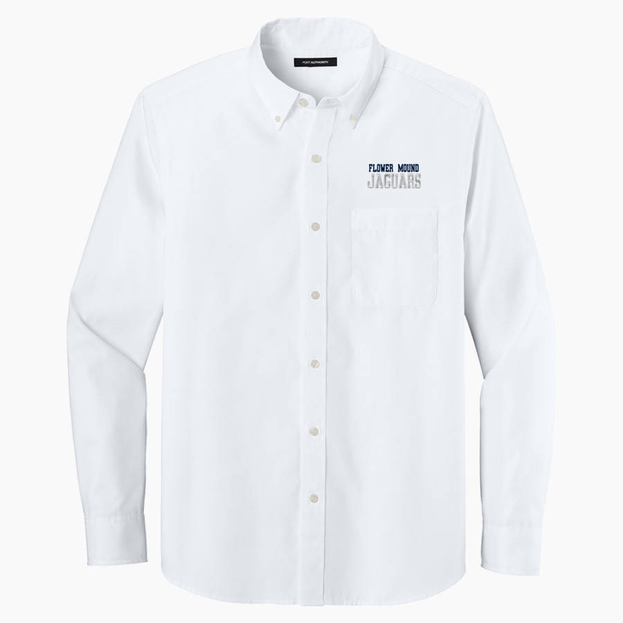 FLOWER MOUND HIGH SCHOOL JAGUARS <span class="pdp-name-mascot">FLOWER MOUND JAGUARS</span> Port Authority Long Sleeve Nailhead Easy Care Shirt