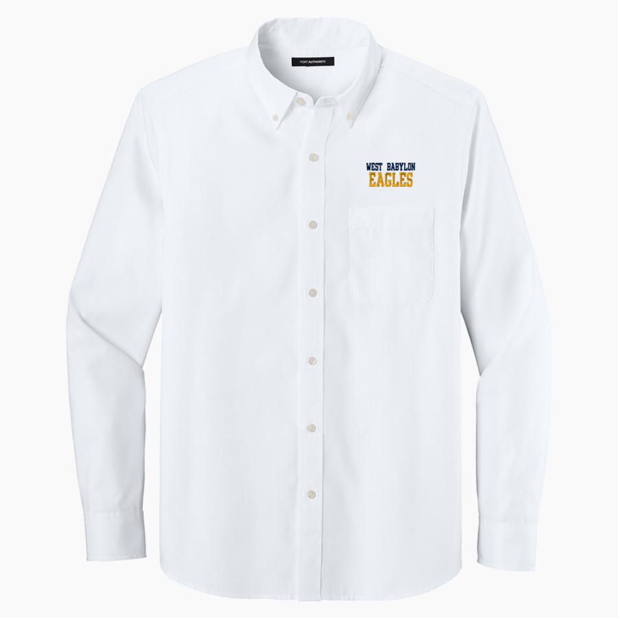 West Babylon Eagles Port Authority Long Sleeve Nailhead Easy Care Shirt
