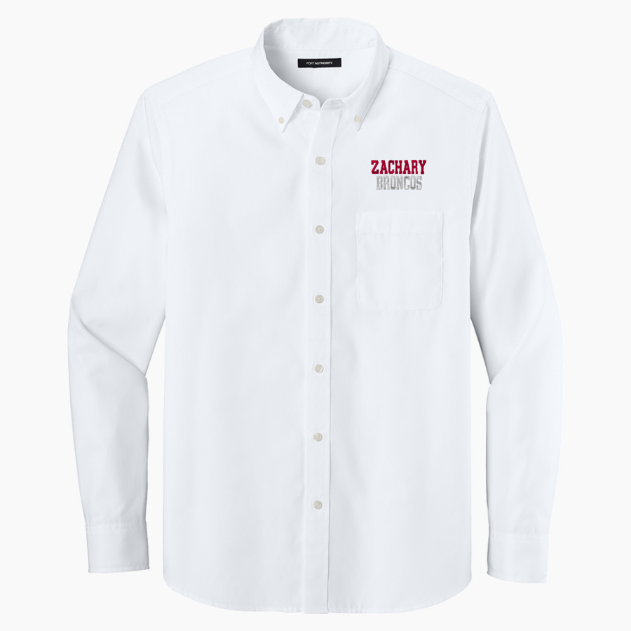Zachary Broncos <span class="pdp-name-mascot">Zachary Broncos</span> Port Authority Long Sleeve Nailhead Easy Care Shirt