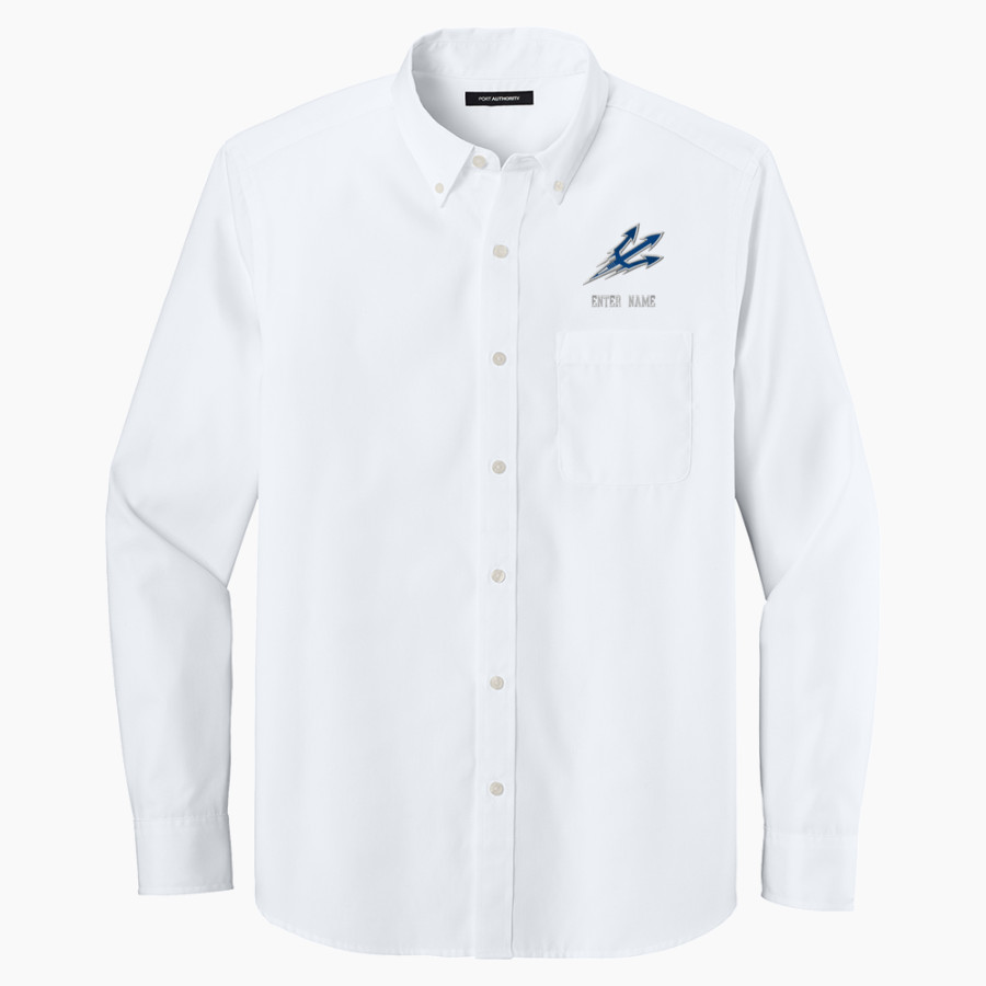 BROCKPORT BLUE DEVILS The Official Online Store <span class="pdp-name-mascot">BROCKPORT BLUE DEVILS</span> Port Authority Long Sleeve Nailhead Easy Care Shirt