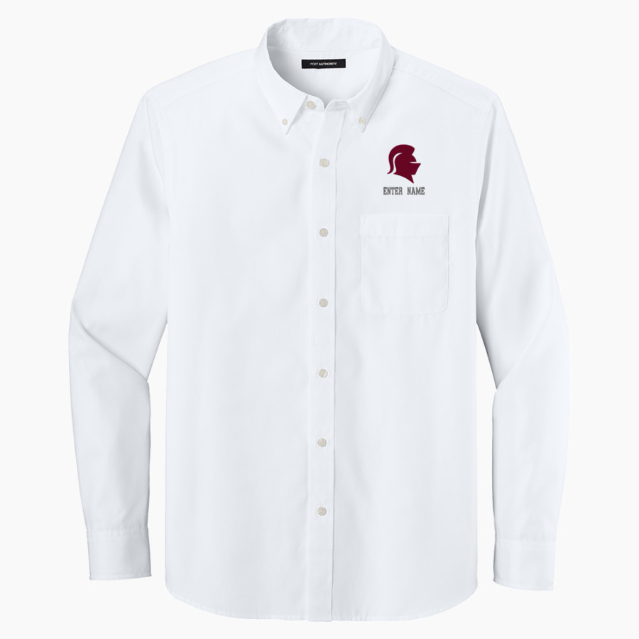 Southern Virginia Knights Port Authority Long Sleeve Nailhead Easy Care Shirt