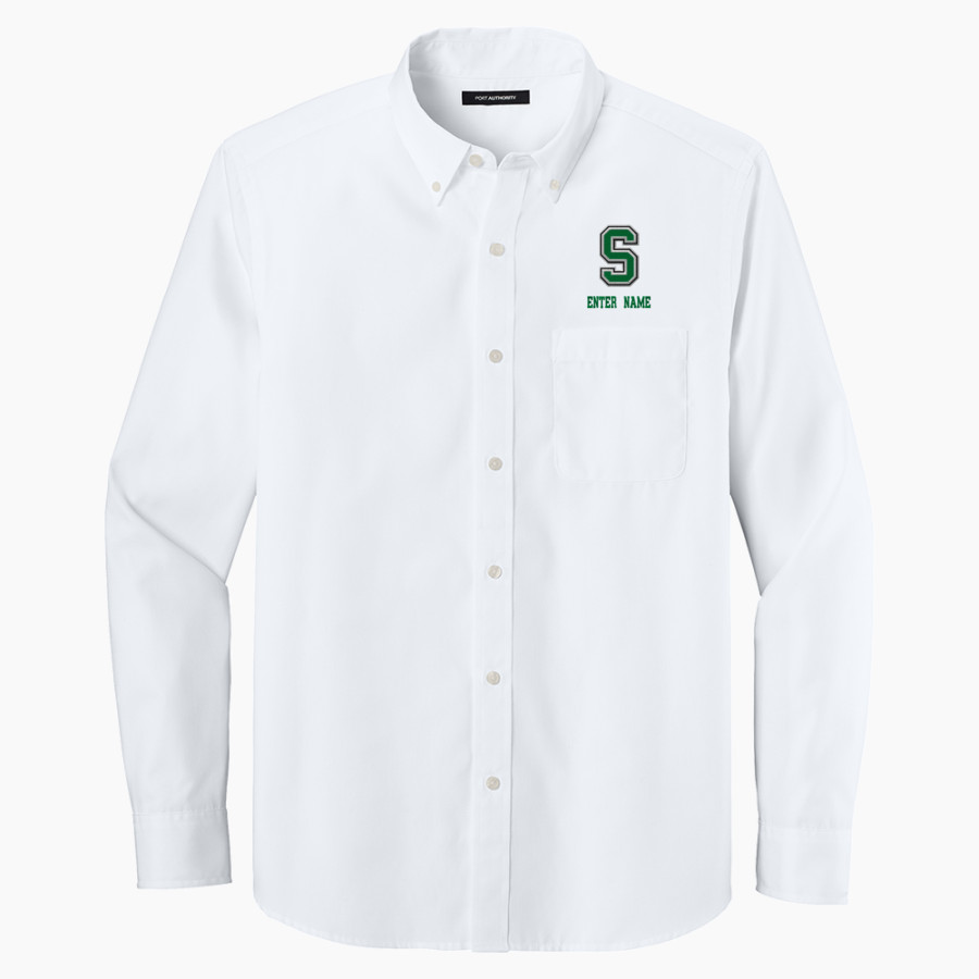 WEST MONONA HIGH SCHOOL SPARTANS Port Authority Long Sleeve Nailhead Easy Care Shirt