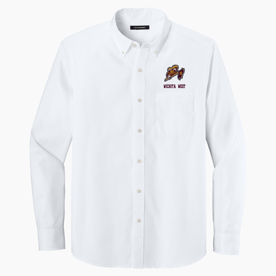 WICHITA WEST HIGH SCHOOL PIONEERS <span class="pdp-name-mascot">WICHITA WEST PIONEERS</span> Port Authority Long Sleeve Nailhead Easy Care Shirt
