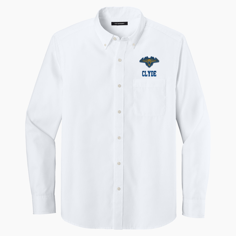 CLYDE HIGH SCHOOL FLIERS <span class="pdp-name-mascot">CLYDE FLIERS</span> Port Authority Long Sleeve Nailhead Easy Care Shirt