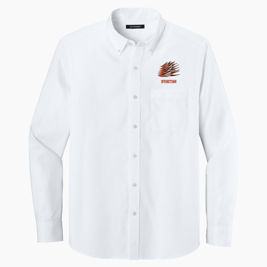 SPRINGTOWN HIGH SCHOOL PORCUPINES Port Authority Long Sleeve Nailhead Easy Care Shirt