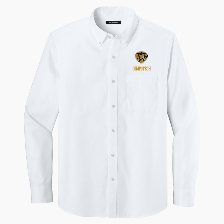 Computech Tigers <span class="pdp-name-mascot">Computech Middle School Tigers</span> Port Authority Long Sleeve Nailhead Easy Care Shirt