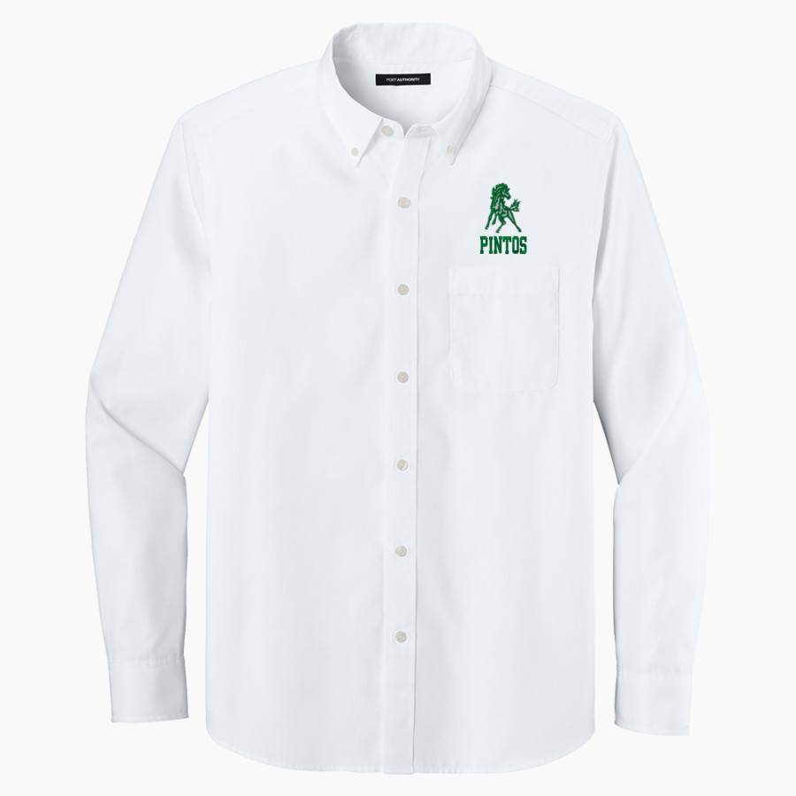 MORIARTY HIGH SCHOOL PINTOS Port Authority Long Sleeve Nailhead Easy Care Shirt