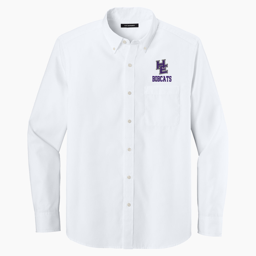 HYDRO-EAKLY HIGH SCHOOL BOBCATS Port Authority Long Sleeve Nailhead Easy Care Shirt