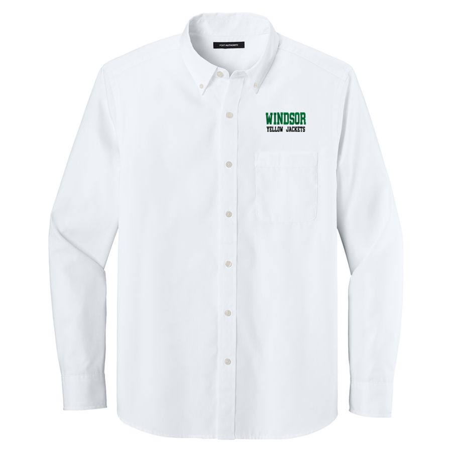 WINDSOR HIGH SCHOOL YELLOW JACKETS <span class="pdp-name-mascot">WINDSOR YELLOW JACKETS</span> Port Authority Long Sleeve Nailhead Easy Care Shirt