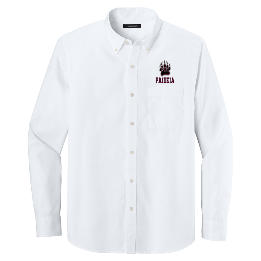 Paideia High Bears <span class="pdp-name-mascot">Paideia High School Bears</span> Port Authority Long Sleeve Nailhead Easy Care Shirt