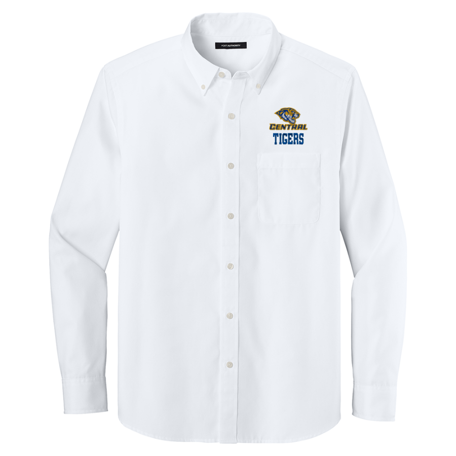 Central Christian Tigers <span class="pdp-name-mascot">Central Christian College Tigers</span> Port Authority Long Sleeve Nailhead Easy Care Shirt