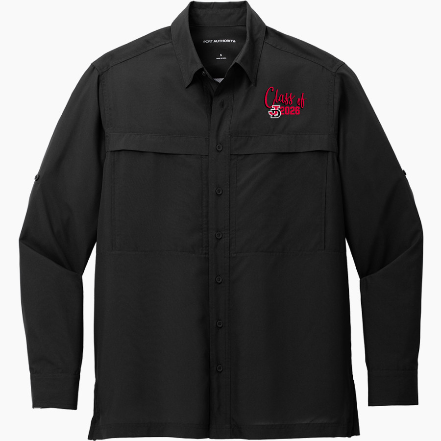 Jamesville DeWitt Red Rams <span class="pdp-name-mascot">Jamesville DeWitt Red Rams or JD Red Rams</span> Port Authority Men's UV Daybreak Long-Sleeve Shirt