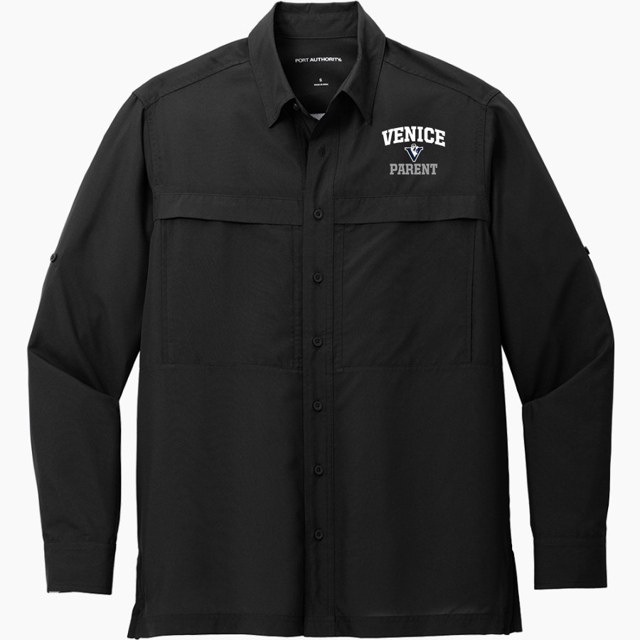 VENICE HIGH SCHOOL GONDOLIERS <span class="pdp-name-mascot">VENICE GONDOLIERS</span> Port Authority Men's UV Daybreak Long-Sleeve Shirt