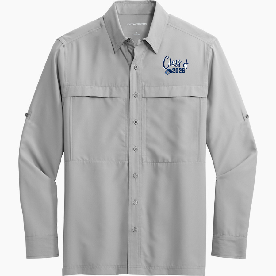 Rivier University Official Store of the Raiders <span class="pdp-name-mascot">Rivier University Raiders</span> Port Authority Men's UV Daybreak Long-Sleeve Shirt