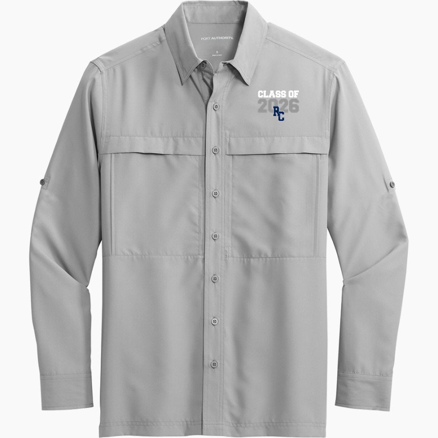 RITCHIE COUNTY HIGH SCHOOL REBELS <span class="pdp-name-mascot">RITCHIE COUNTY REBELS</span> Port Authority Men's UV Daybreak Long-Sleeve Shirt