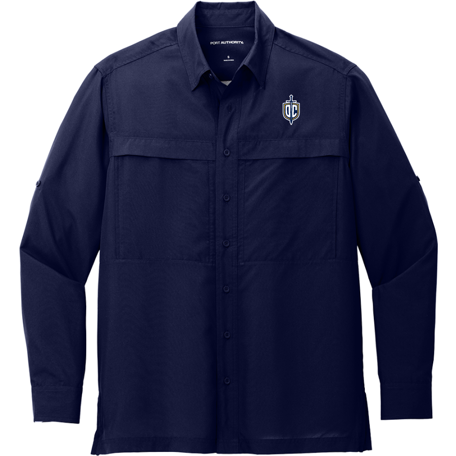 Oskaloosa Christian School Crusaders <span class="pdp-name-mascot">OSKALOOSA CHRISTIAN SCHOOL Crusaders</span> Port Authority Men's UV Daybreak Long-Sleeve Shirt