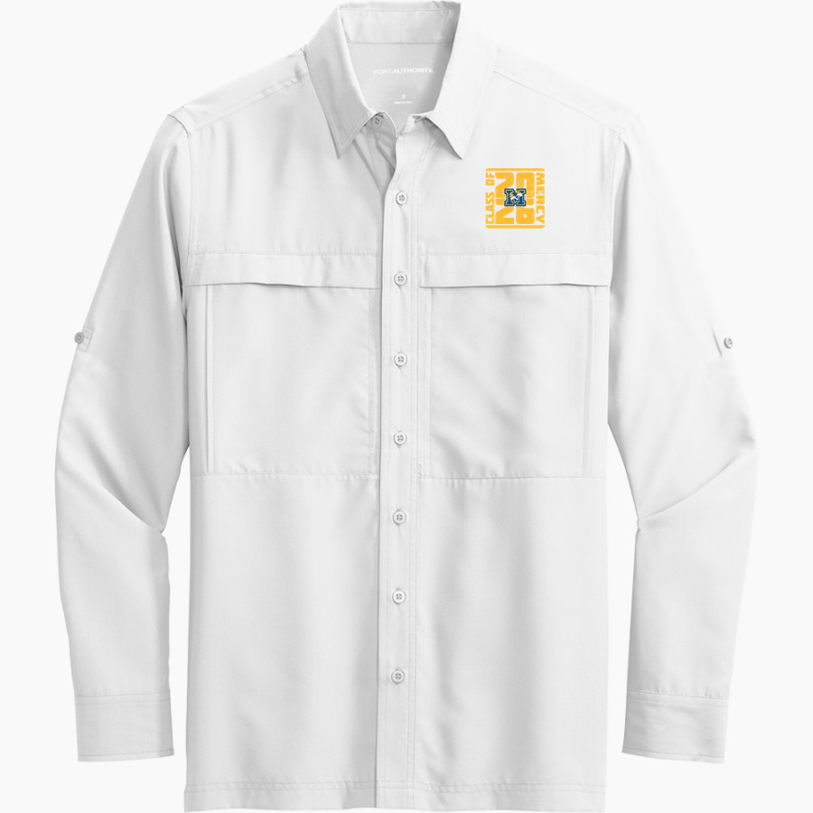 Mercy High School Tigers Online Store <span class="pdp-name-mascot">Mercy Tigers</span> Port Authority Men's UV Daybreak Long-Sleeve Shirt