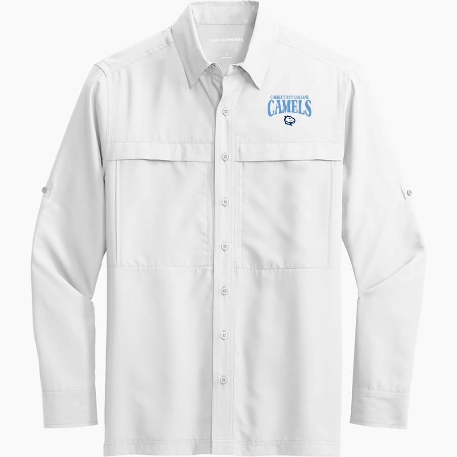Connecticut College Camels <span class="pdp-name-mascot">Connecticut College Camels</span> Port Authority Men's UV Daybreak Long-Sleeve Shirt